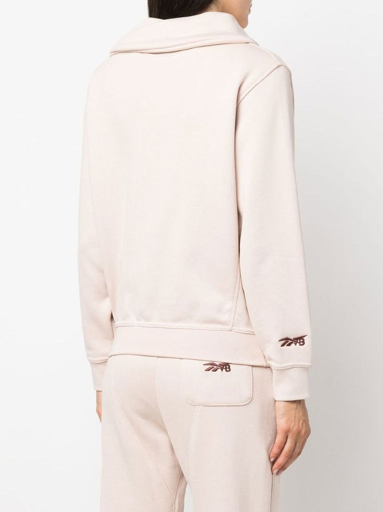 X Victoria Beckham Neutral Logo Embroidered Sweater