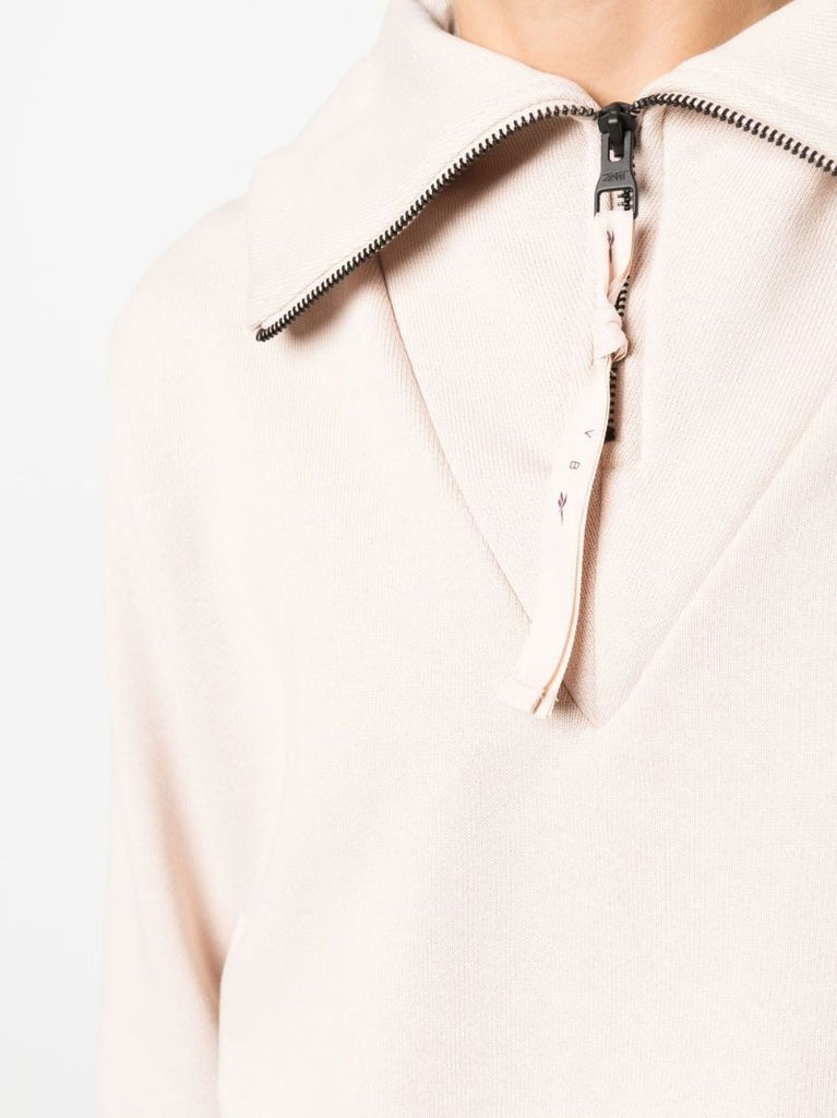 X Victoria Beckham Neutral Logo Embroidered Sweater