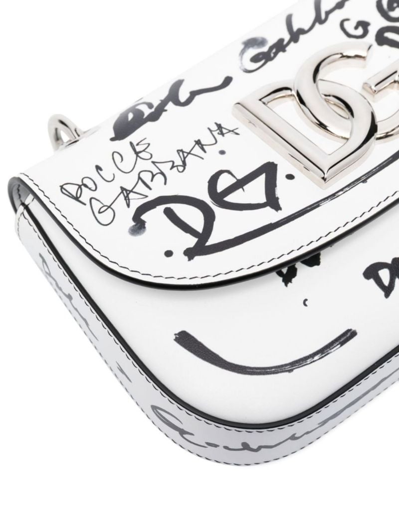White Graffiti 3.5 Leather Shoulder Bag
