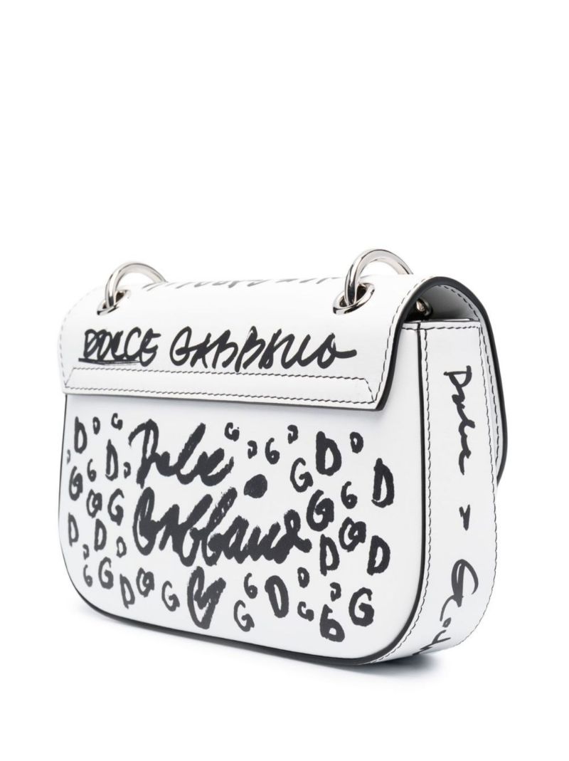 White Graffiti 3.5 Leather Shoulder Bag