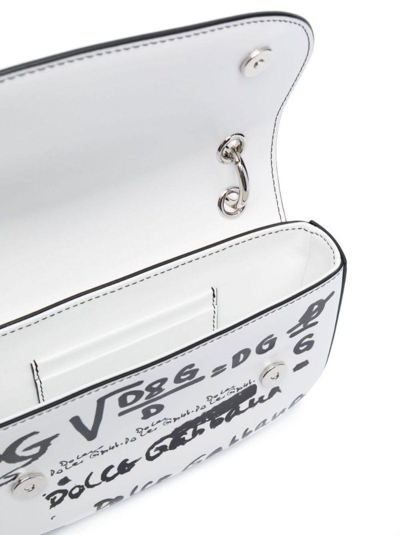 White Graffiti 3.5 Leather Shoulder Bag