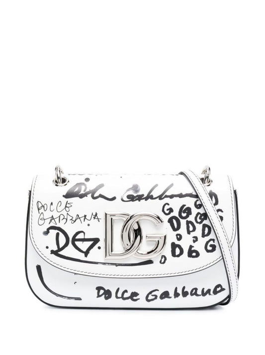 White Graffiti 3.5 Leather Shoulder Bag