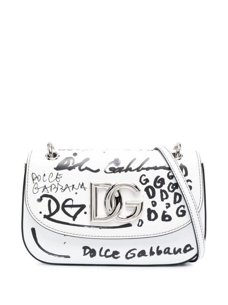 White Graffiti 3.5 Leather Shoulder Bag