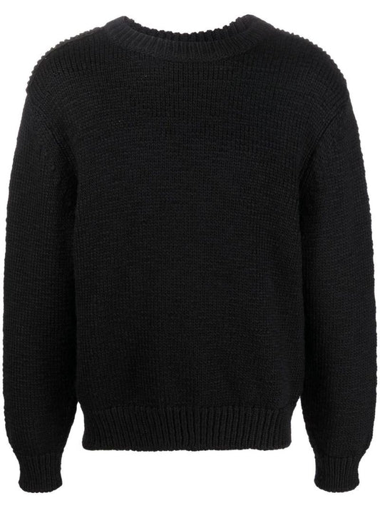 Black Knitted Wool Sweater