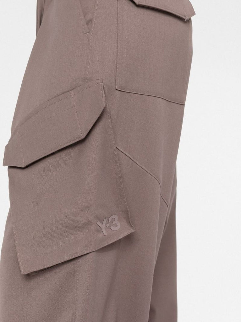 Brown Cropped Cargo Trousers