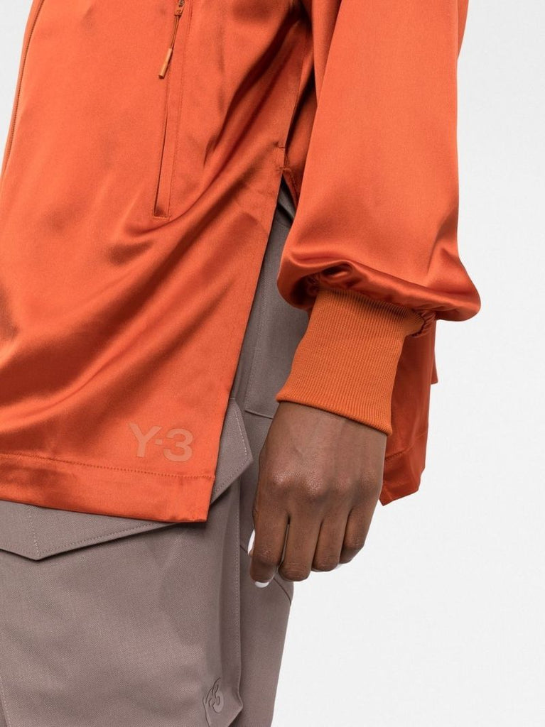 Orange Hooded Zipped Jacket