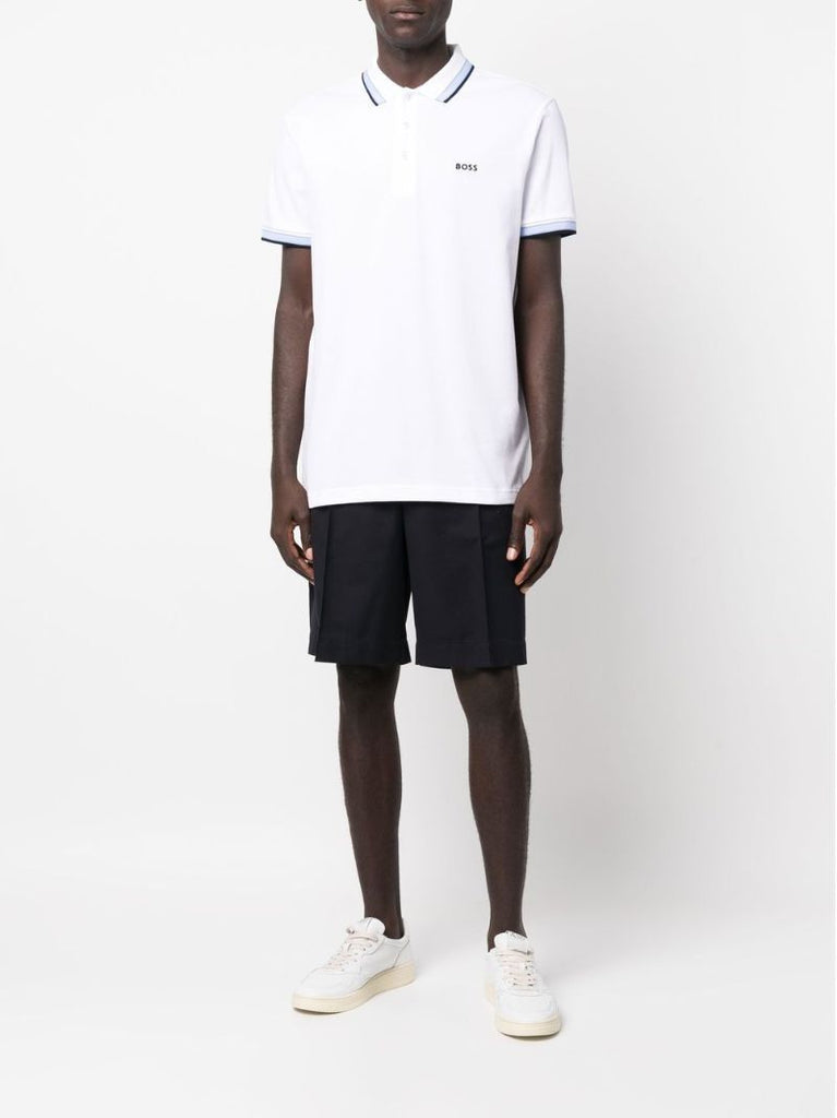 White Logo-embroidered Cotton Polo Shirt