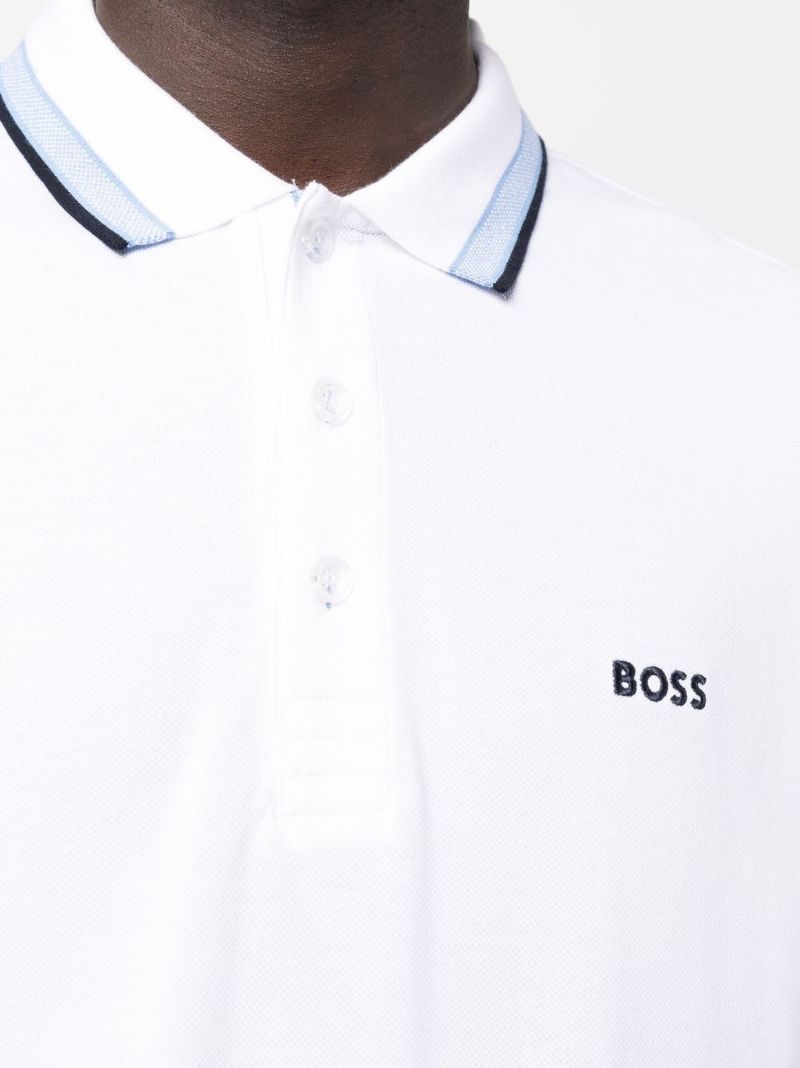 White Logo-embroidered Cotton Polo Shirt