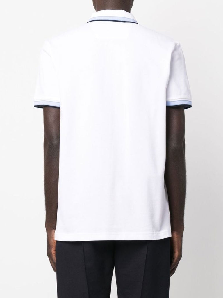 White Logo-embroidered Cotton Polo Shirt