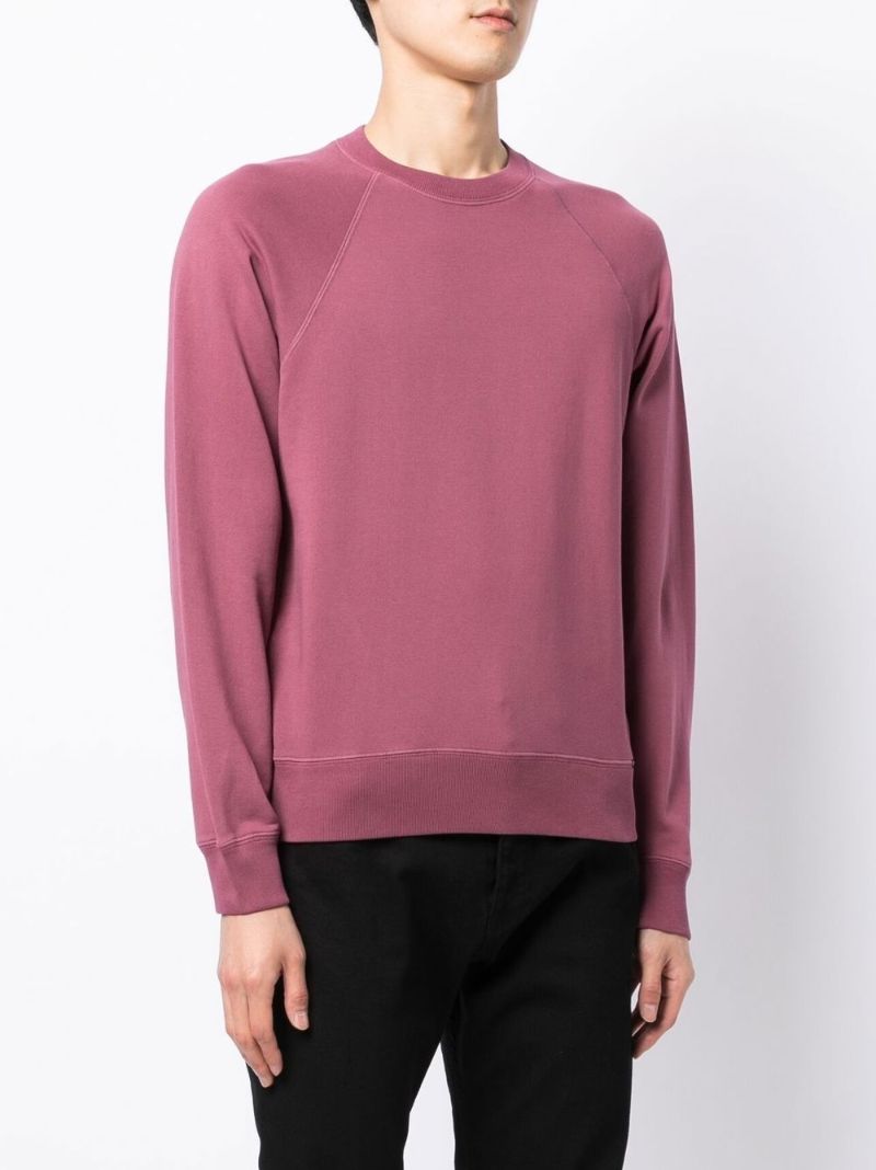 Pink Crew Neck Cotton Sweatshirt