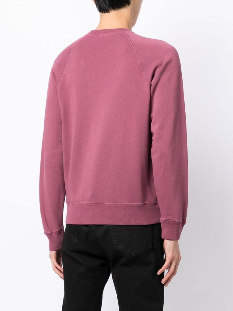 Pink Crew Neck Cotton Sweatshirt