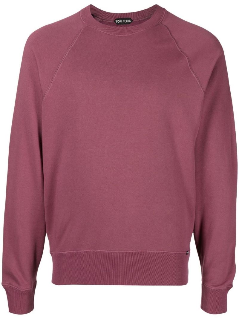 Pink Crew Neck Cotton Sweatshirt
