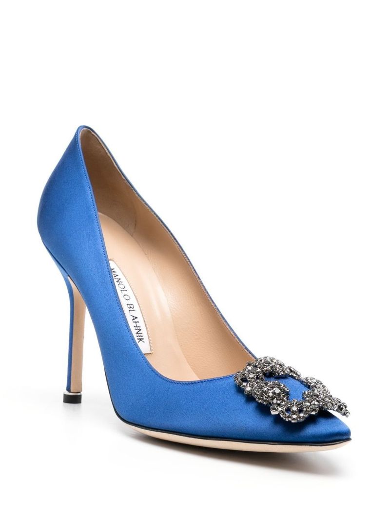 Royal Blue Satin Pumps