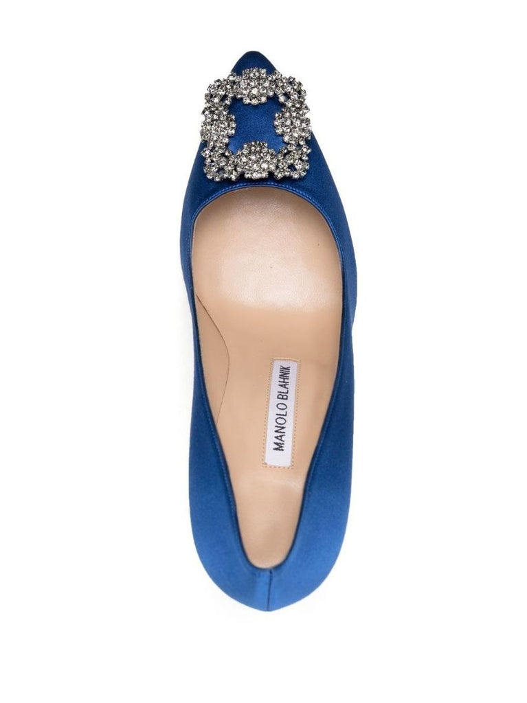 Royal Blue Satin Pumps