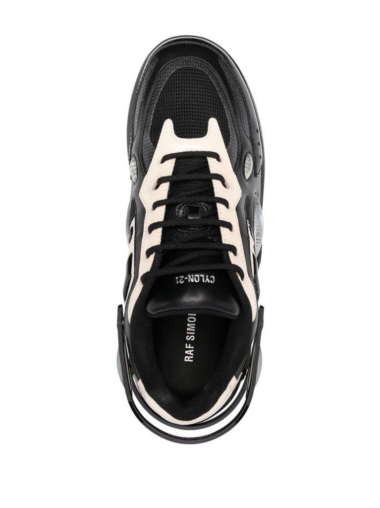 Black Cylon-21 Leather Sneakers