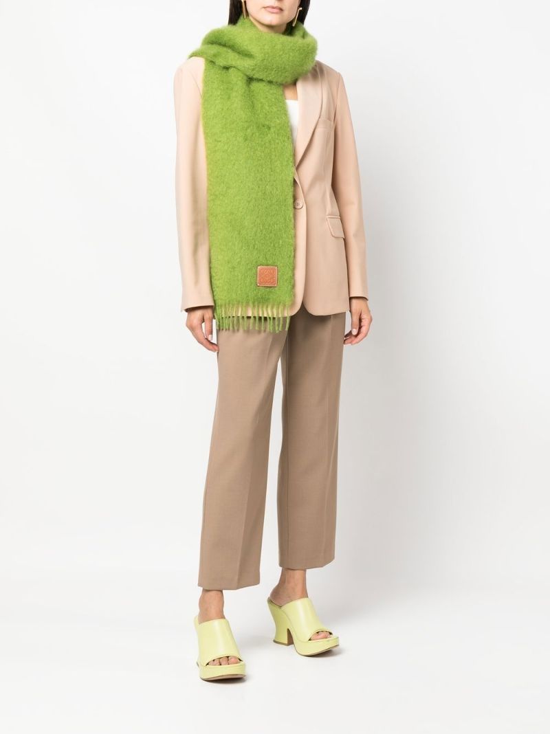 Green Logo Patch Scarf