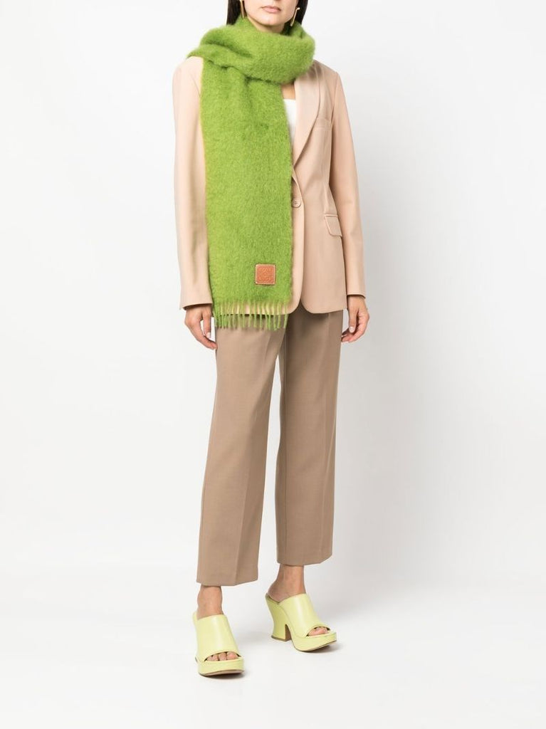 Green Logo Patch Scarf