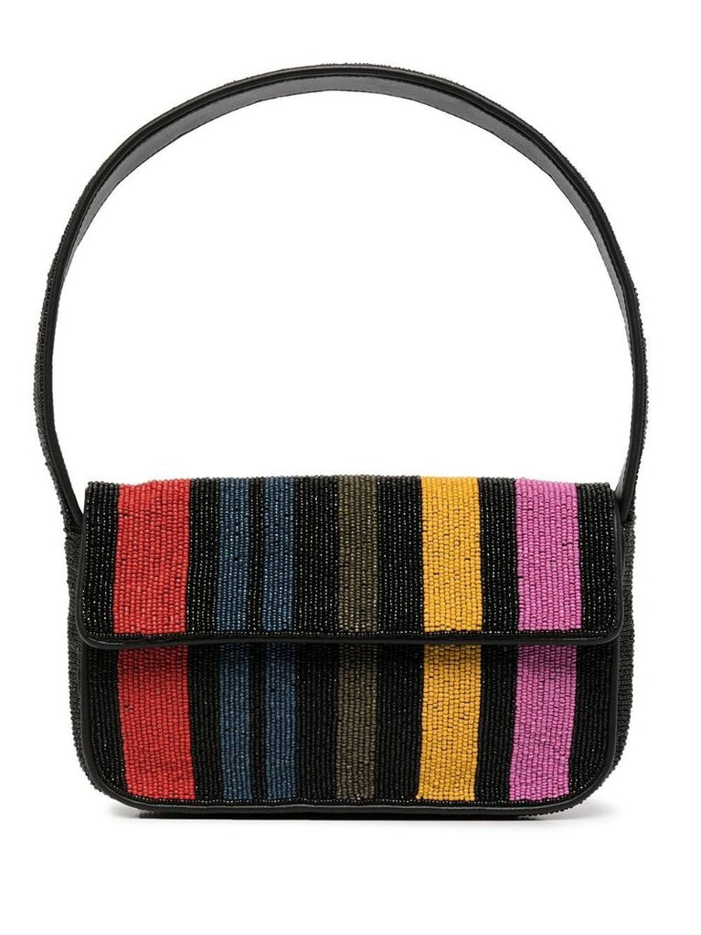 Black Tommy Beaded Shoulder Bag