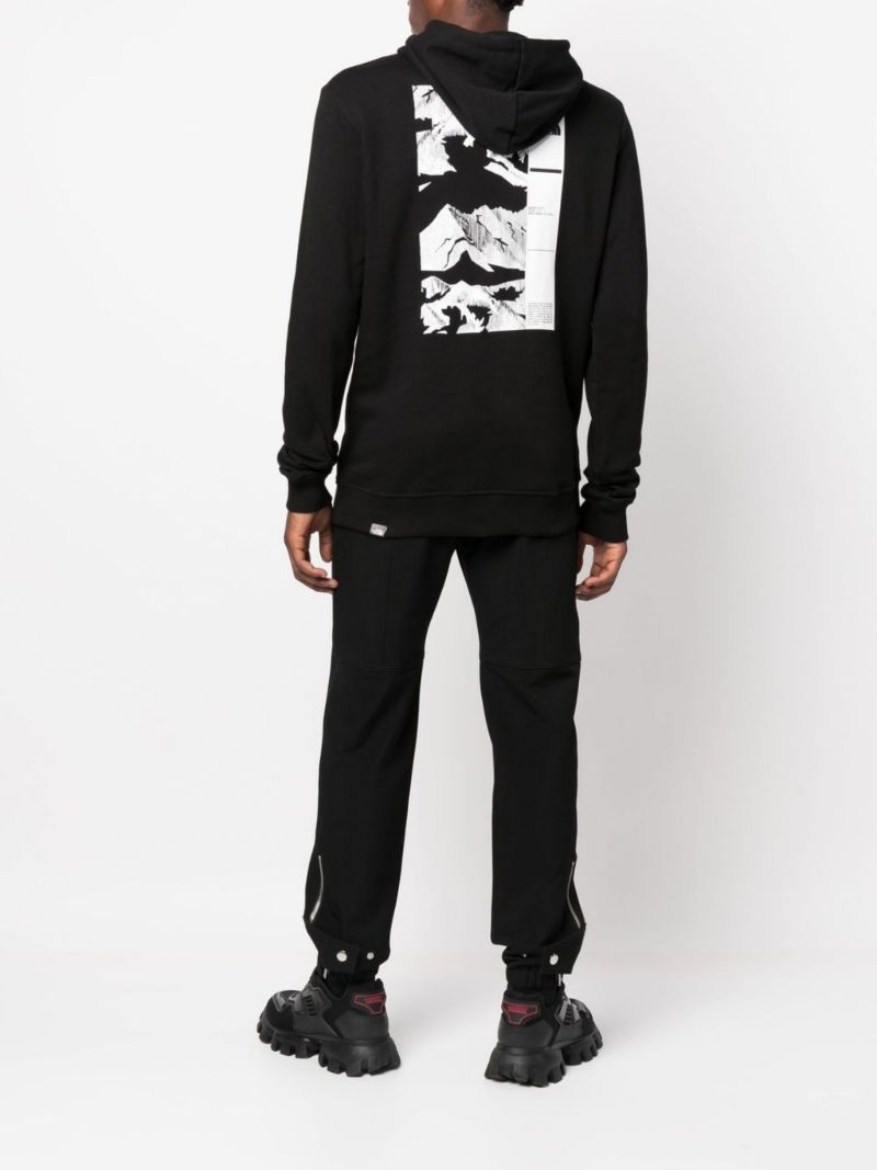 Black Coordinates Cotton Hoodie