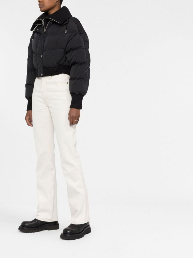 Black La Doudoune Briciola Cropped Puffer Jacket