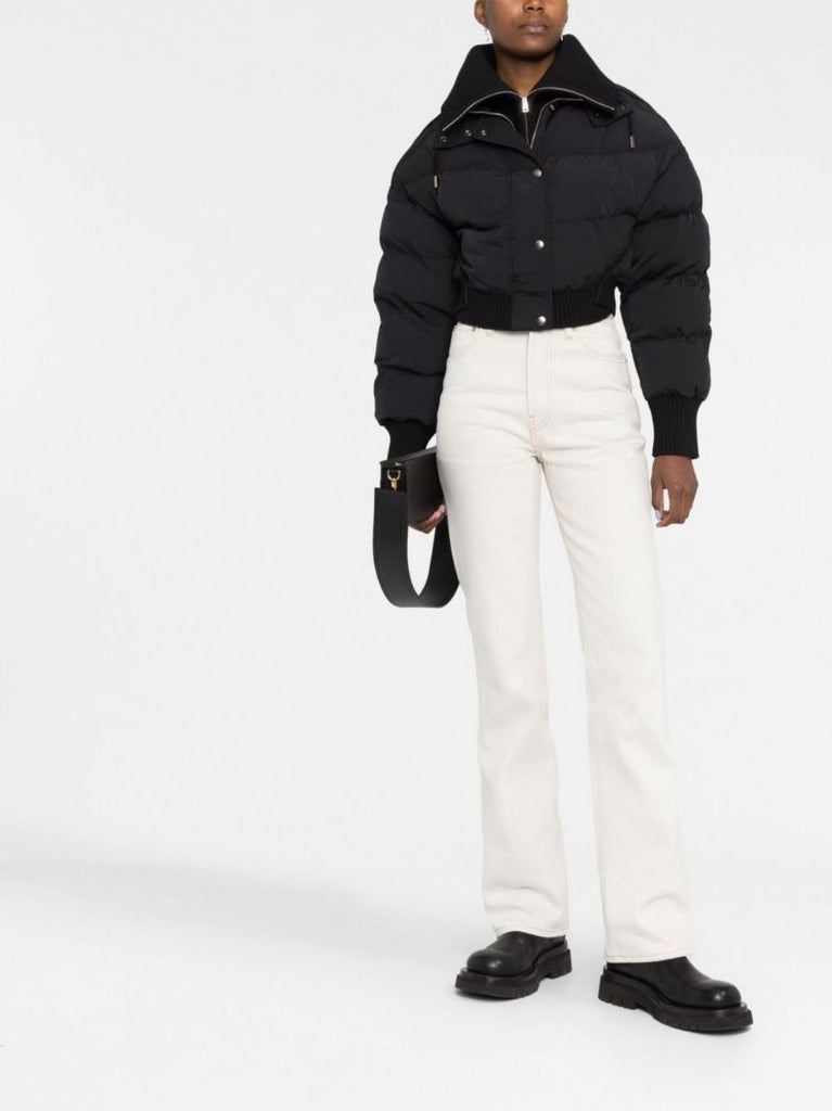 Black La Doudoune Briciola Cropped Puffer Jacket