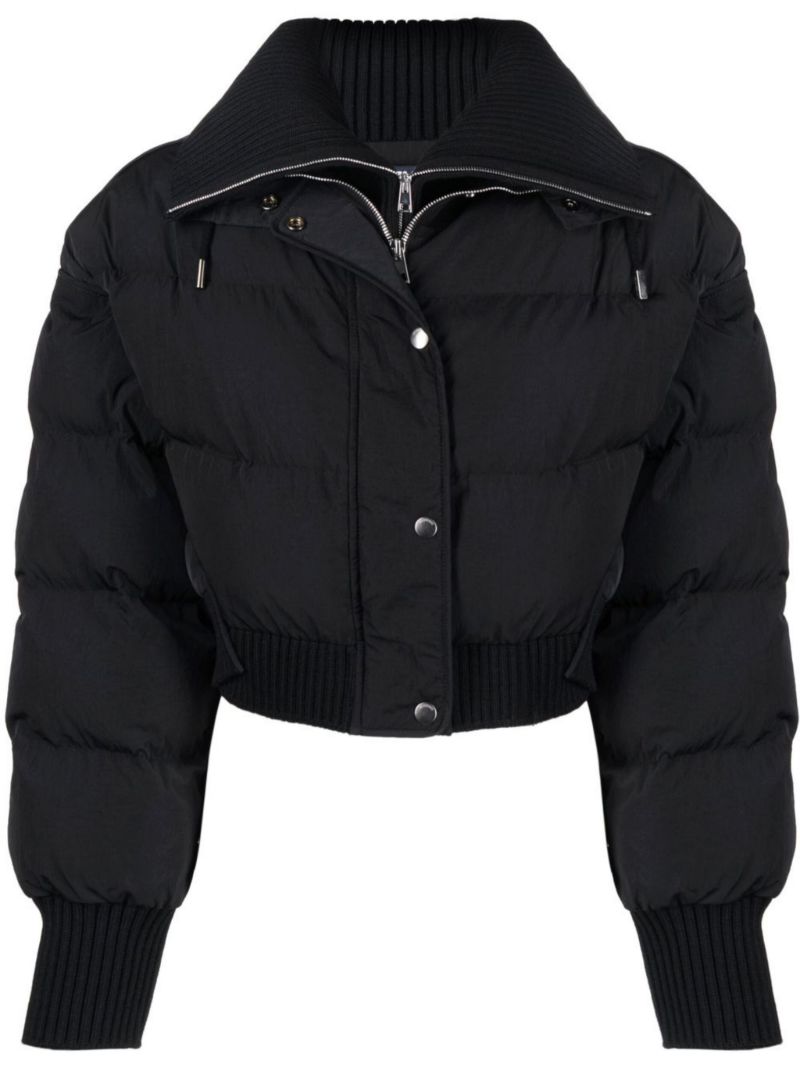 Black La Doudoune Briciola Cropped Puffer Jacket