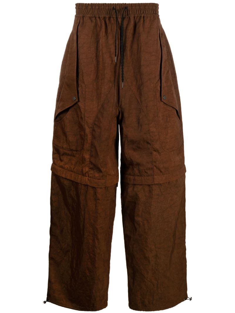 Brown Telly Wide-leg Cargo Trousers