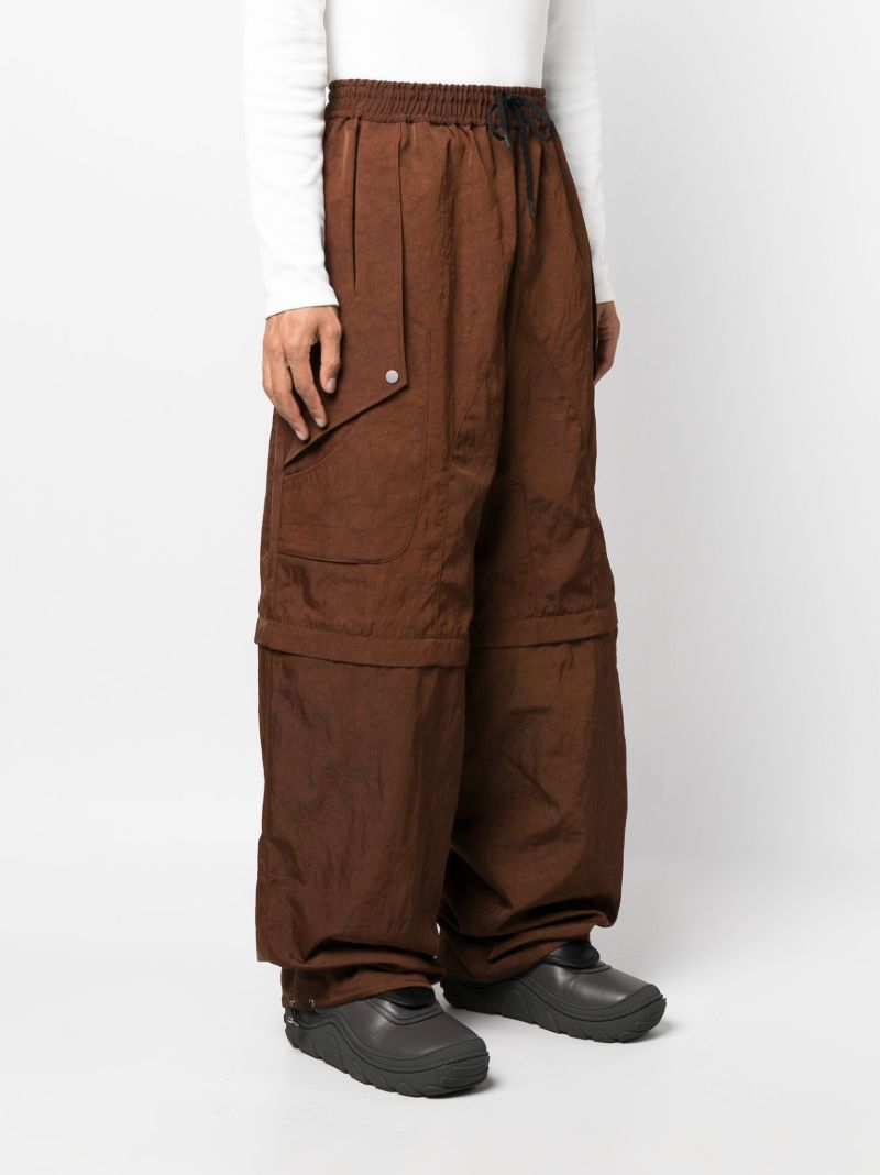 Brown Telly Wide-leg Cargo Trousers