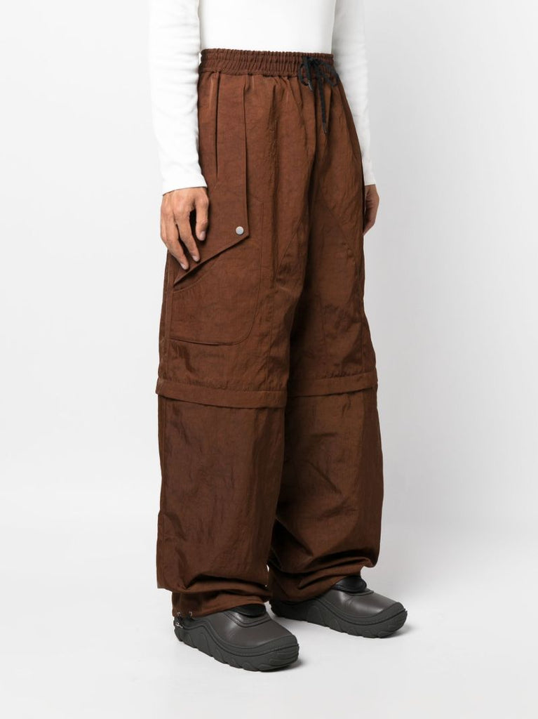 Brown Telly Wide-leg Cargo Trousers
