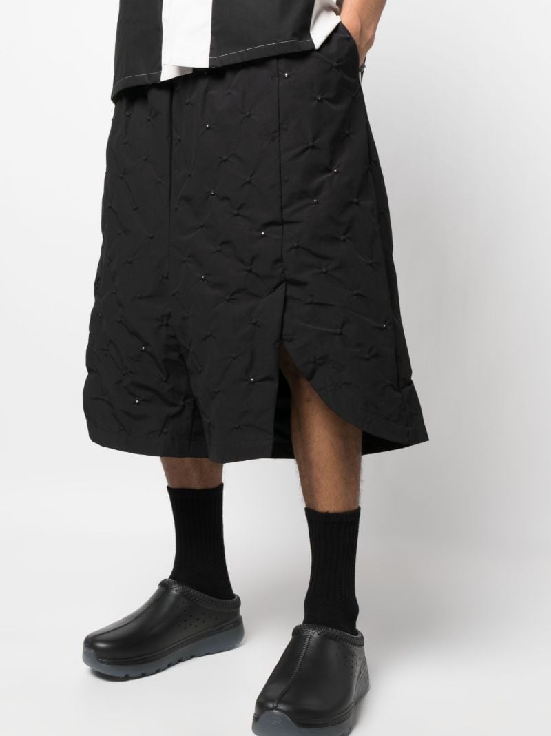 Black Carroll Drop-crotch Shorts
