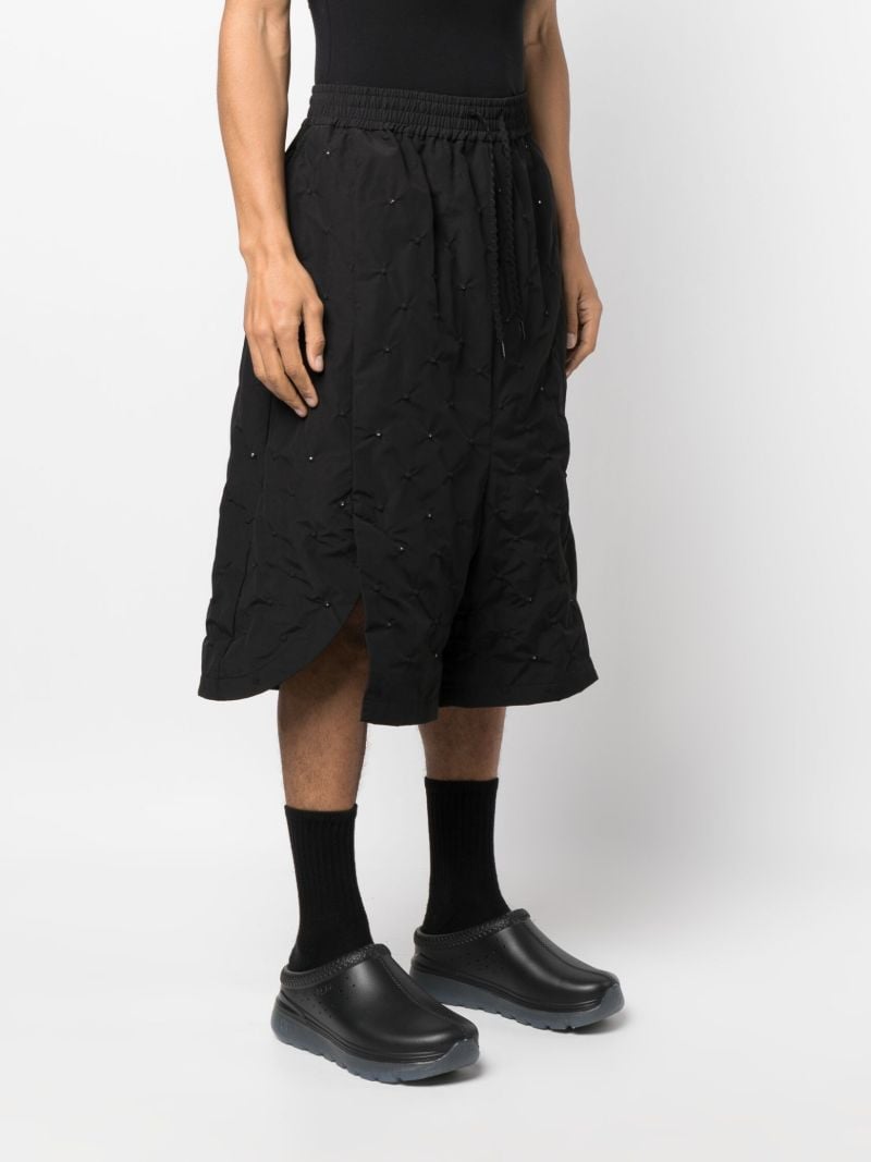Black Carroll Drop-crotch Shorts