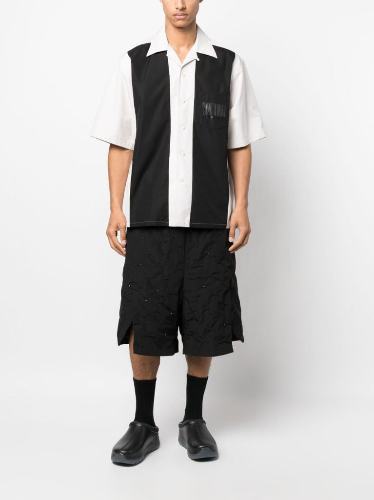 Black Carroll Drop-crotch Shorts