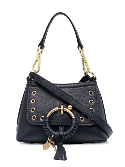 Blue Joan Leather Shoulder Bag