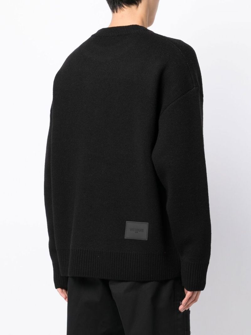 Black Logo-intarsia Sweater