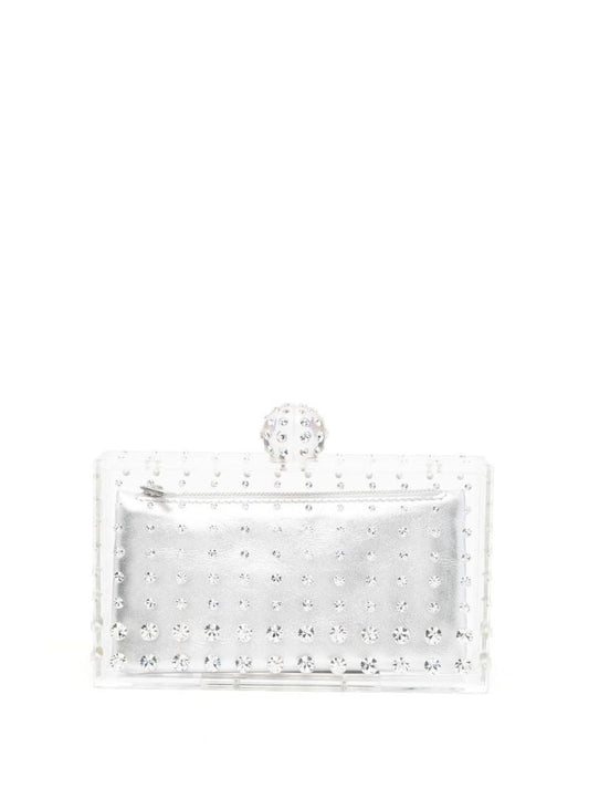 Silver Tequilla Crystal Clutch Bag
