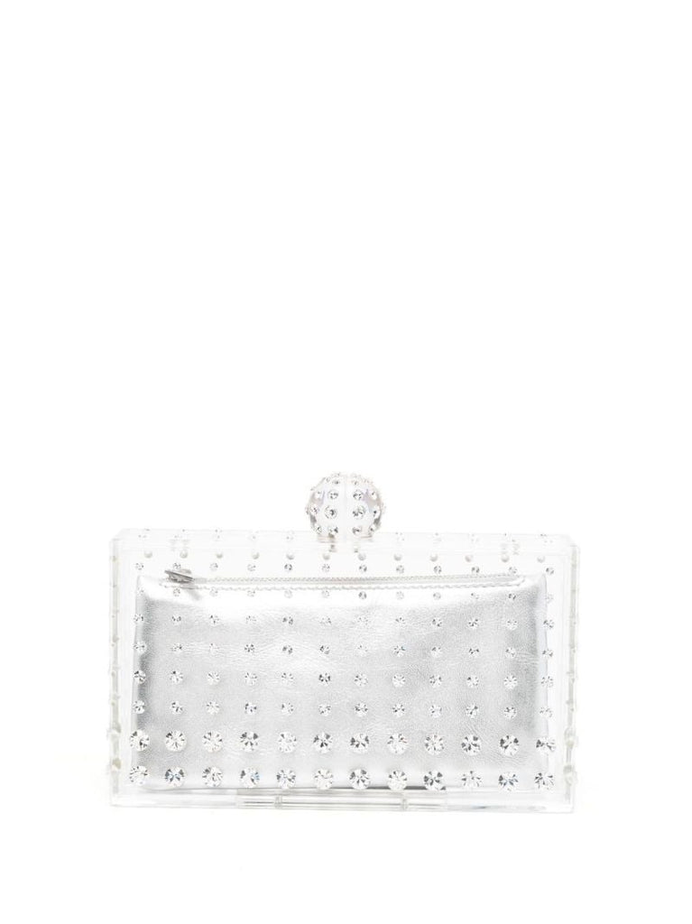 Silver Tequilla Crystal Clutch Bag