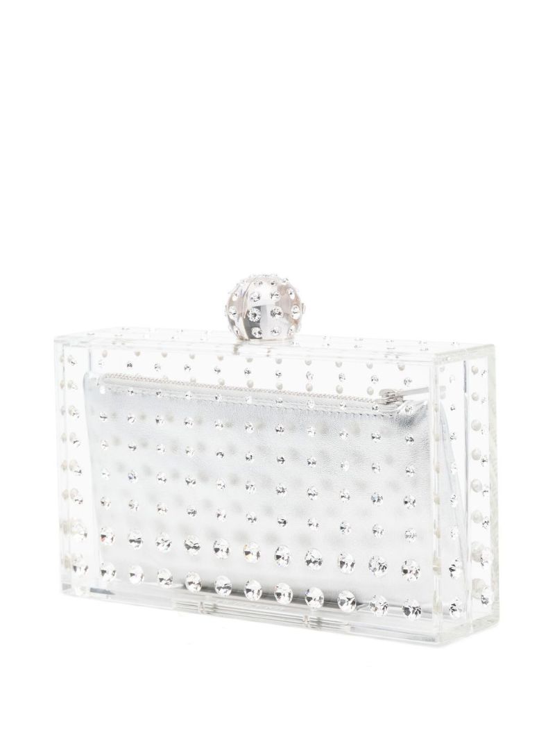 Silver Tequilla Crystal Clutch Bag