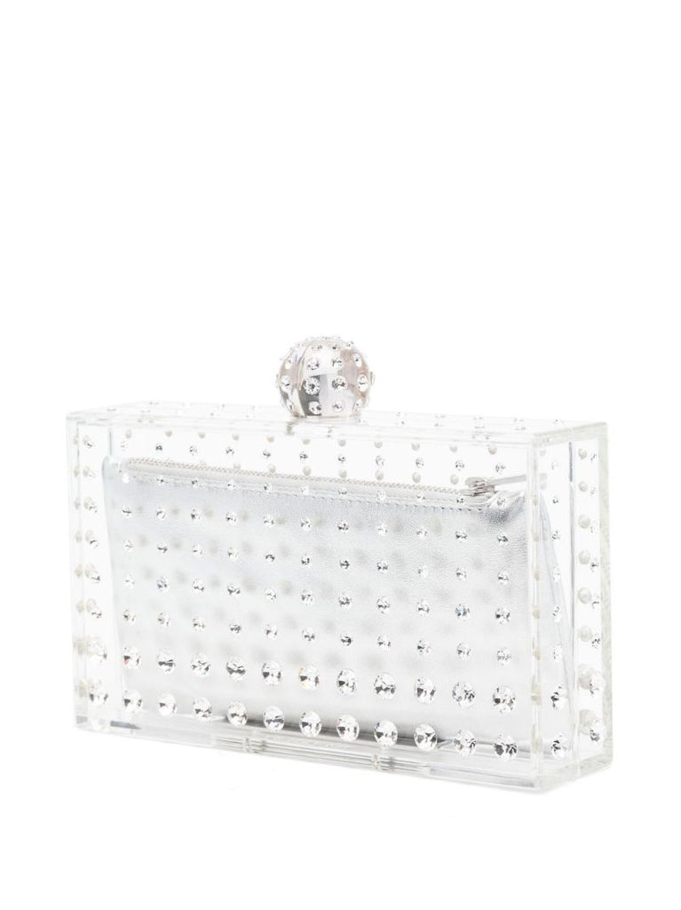 Silver Tequilla Crystal Clutch Bag