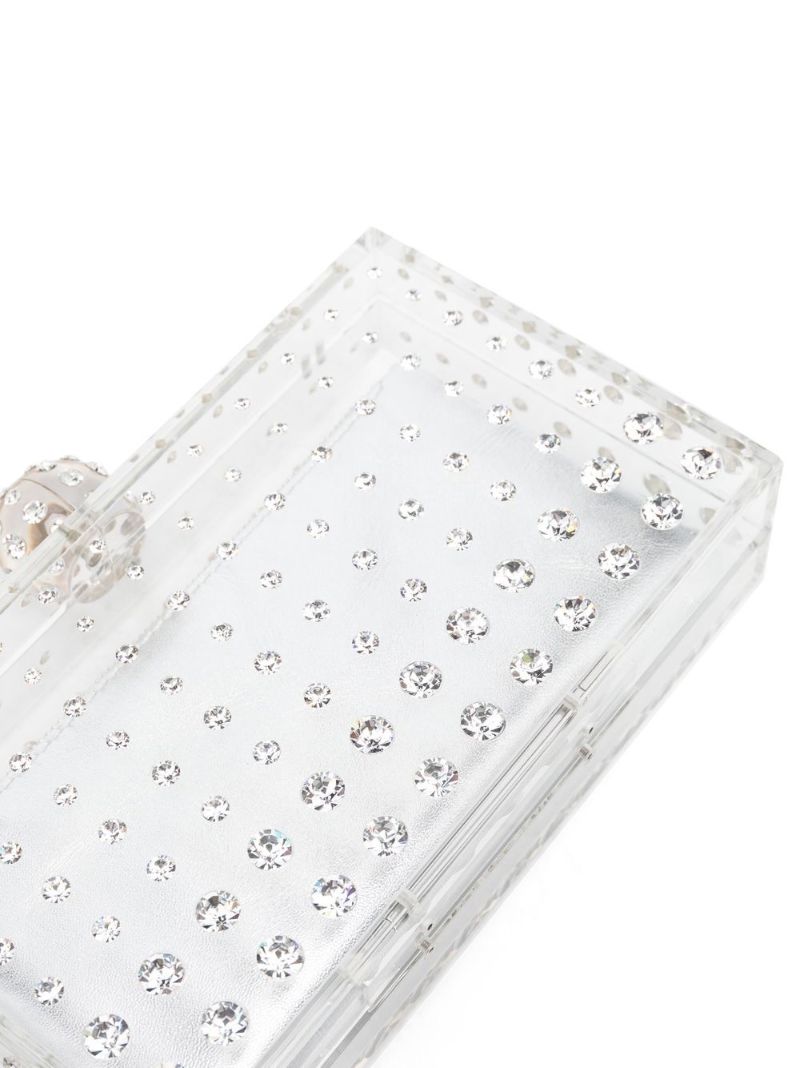 Silver Tequilla Crystal Clutch Bag