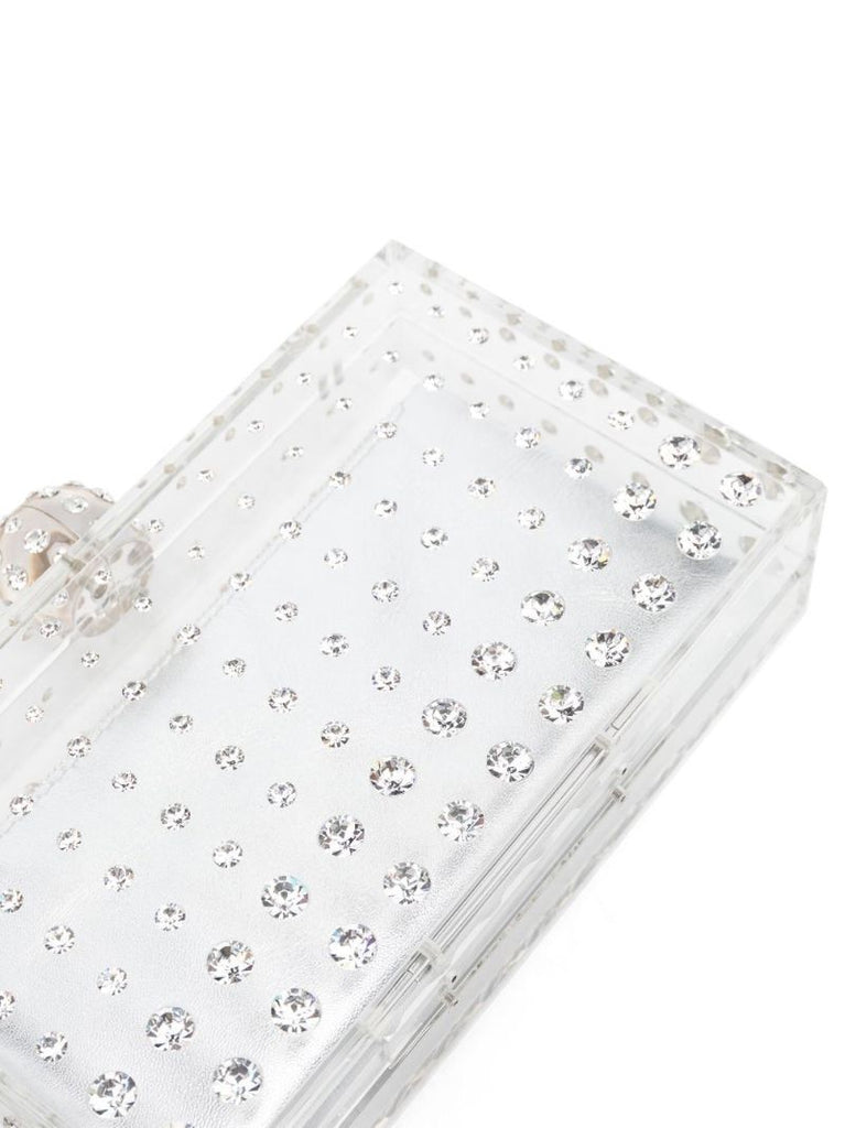 Silver Tequilla Crystal Clutch Bag