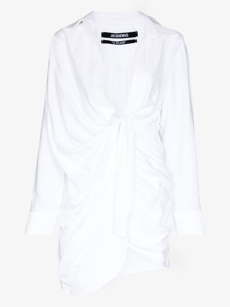 Draped Shirt Dress