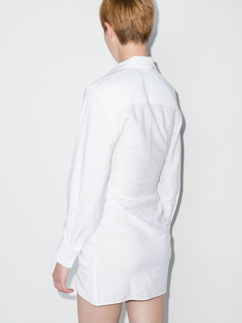 Draped Shirt Dress