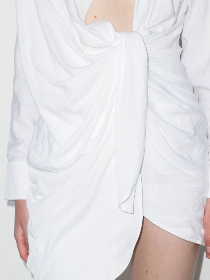 Draped Shirt Dress