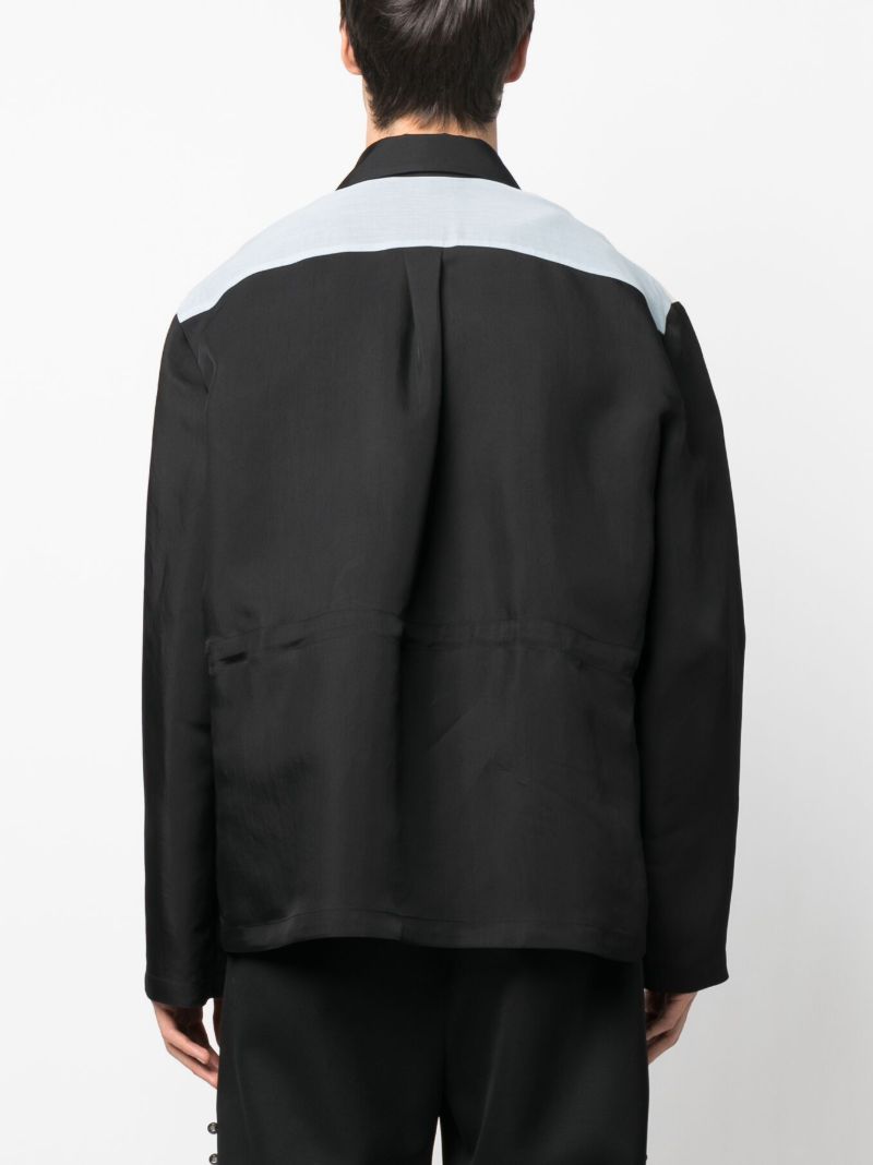 Black Naza Panelled Shirt Jacket