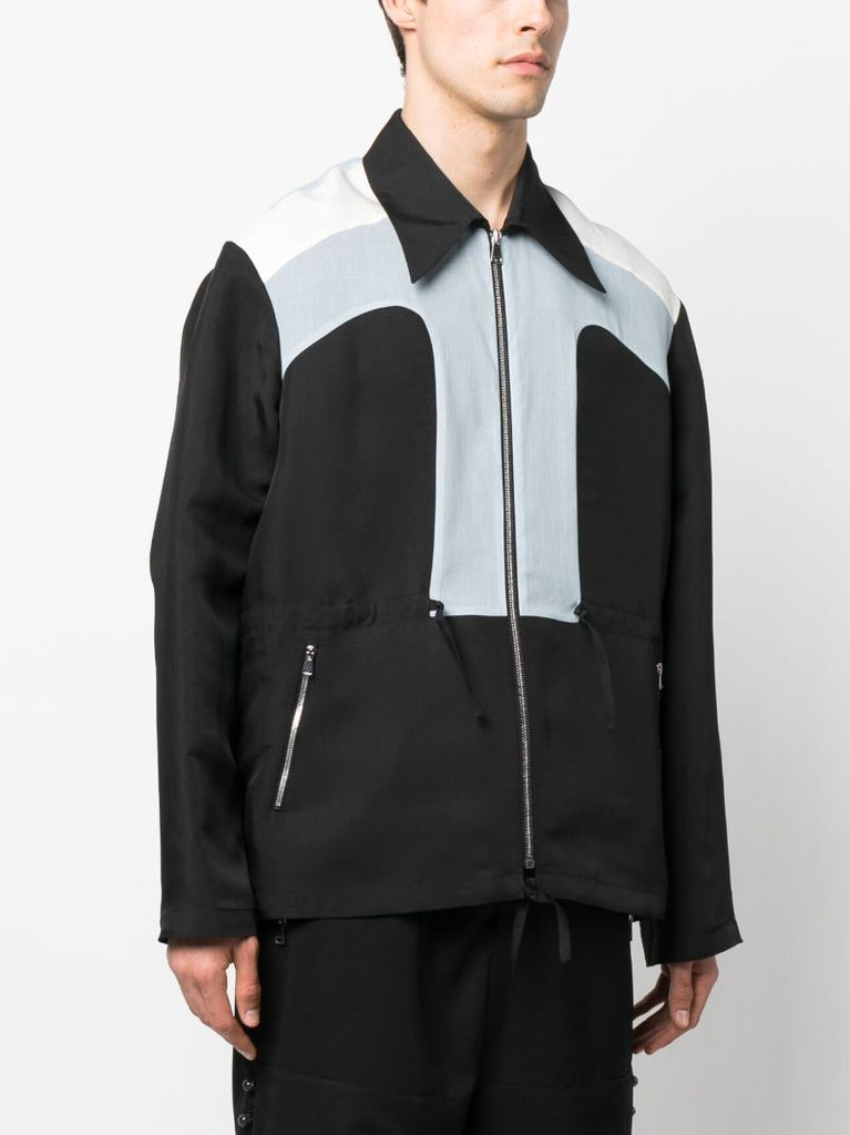 Black Naza Panelled Shirt Jacket