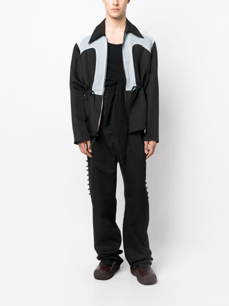 Black Naza Panelled Shirt Jacket