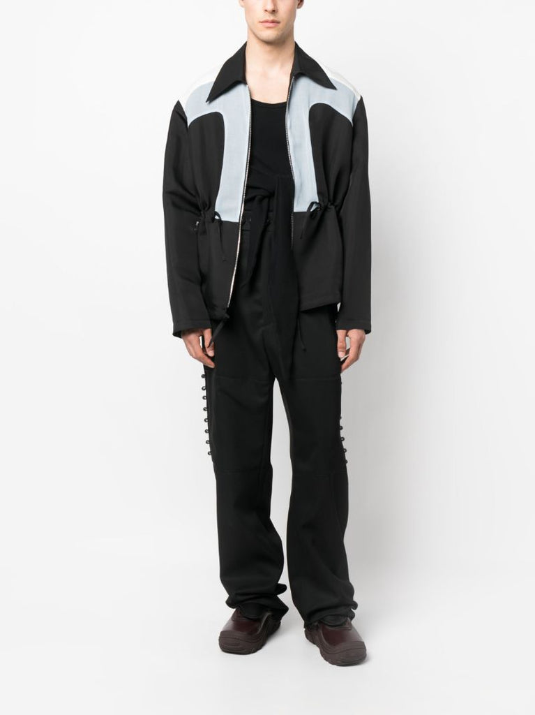 Black Naza Panelled Shirt Jacket