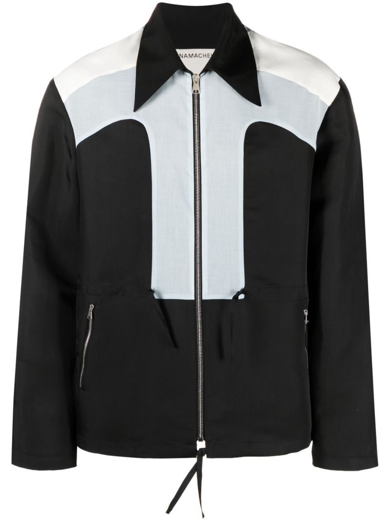 Black Naza Panelled Shirt Jacket