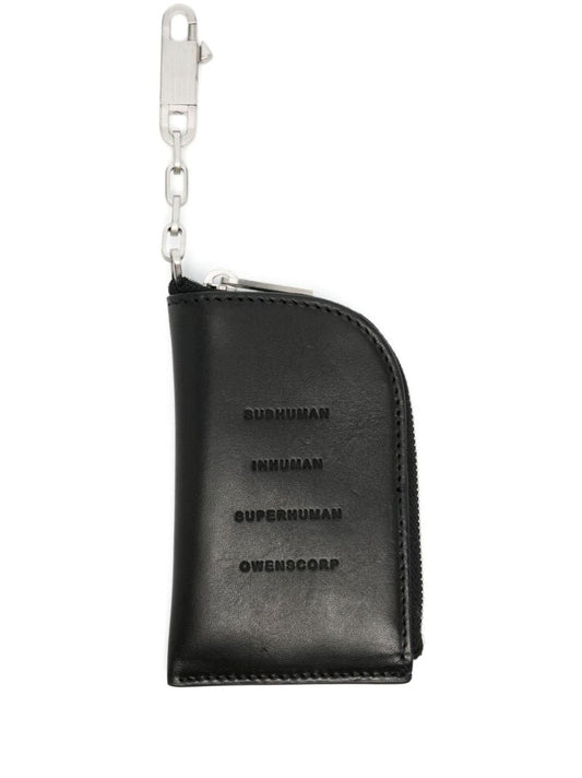 Black Debossed Leather Wallet