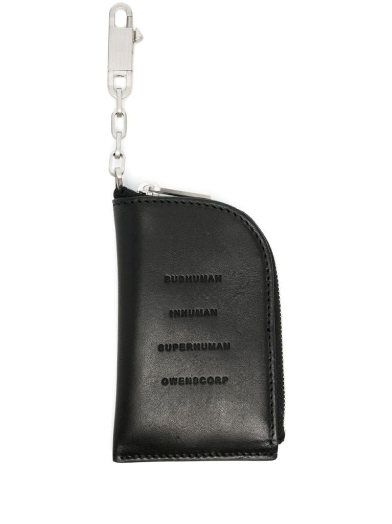 Black Debossed Leather Wallet